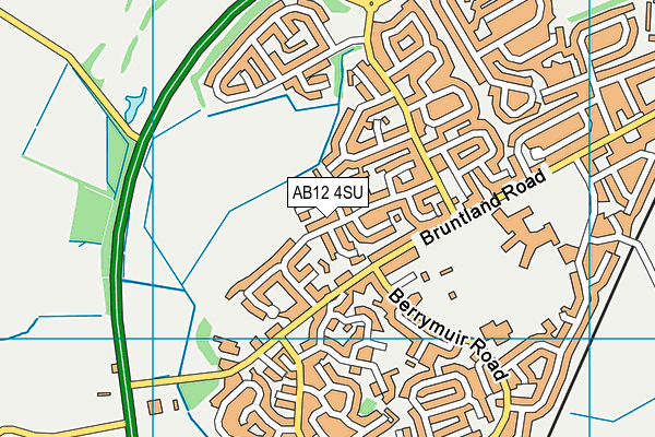AB12 4SU map - OS VectorMap District (Ordnance Survey) AB12 4SU map - OS VectorMap District (Ordnance Survey)
