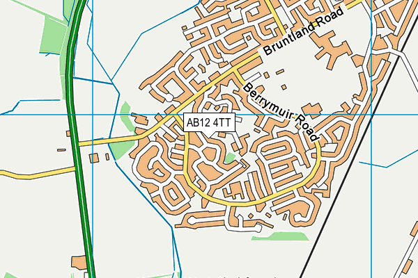 AB12 4TT map - OS VectorMap District (Ordnance Survey) AB12 4TT map - OS VectorMap District (Ordnance Survey)