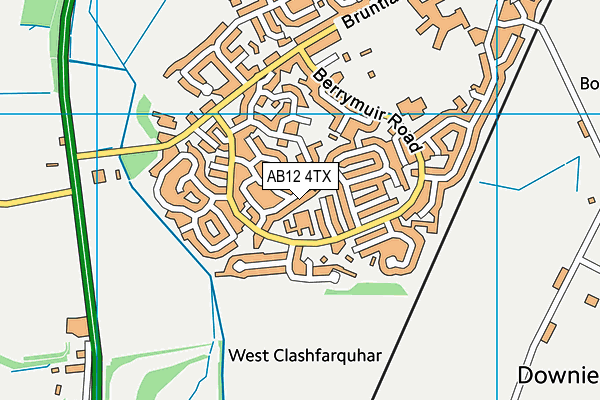 AB12 4TX map - OS VectorMap District (Ordnance Survey) AB12 4TX map - OS VectorMap District (Ordnance Survey)
