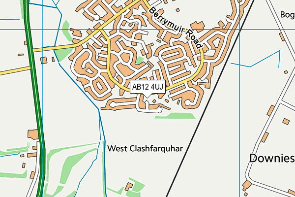 AB12 4UJ map - OS VectorMap District (Ordnance Survey) AB12 4UJ map - OS VectorMap District (Ordnance Survey)
