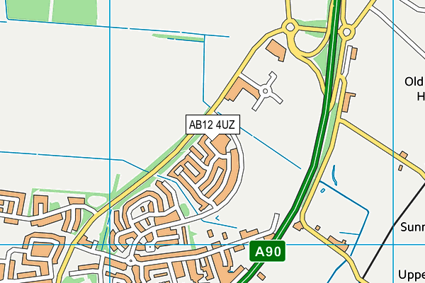 AB12 4UZ map - OS VectorMap District (Ordnance Survey) AB12 4UZ map - OS VectorMap District (Ordnance Survey)