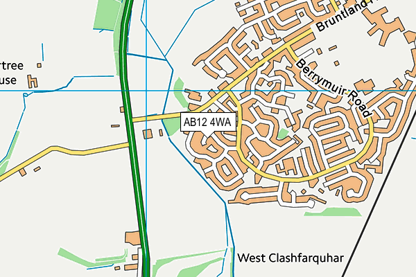 AB12 4WA map - OS VectorMap District (Ordnance Survey) AB12 4WA map - OS VectorMap District (Ordnance Survey)