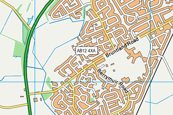 AB12 4XA map - OS VectorMap District (Ordnance Survey) AB12 4XA map - OS VectorMap District (Ordnance Survey)