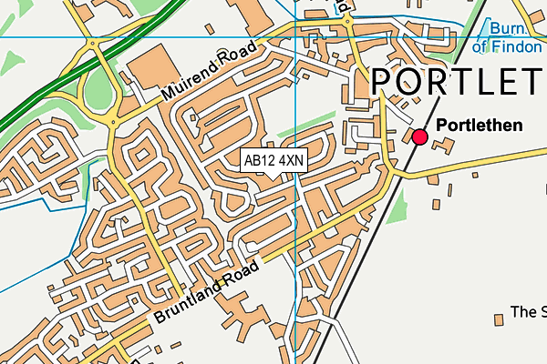 AB12 4XN map - OS VectorMap District (Ordnance Survey) AB12 4XN map - OS VectorMap District (Ordnance Survey)