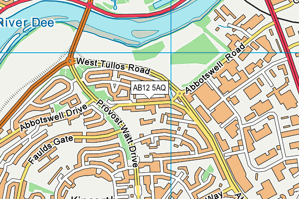 AB12 5AQ map - OS VectorMap District (Ordnance Survey) AB12 5AQ map - OS VectorMap District (Ordnance Survey)