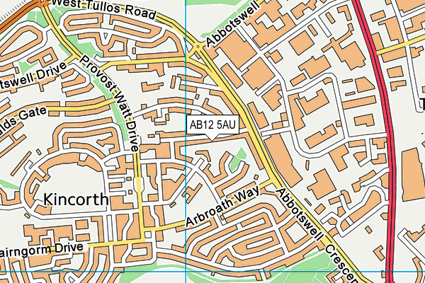 AB12 5AU map - OS VectorMap District (Ordnance Survey) AB12 5AU map - OS VectorMap District (Ordnance Survey)