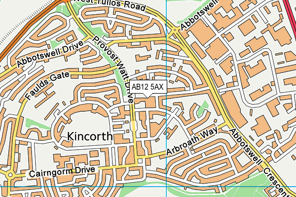 AB12 5AX map - OS VectorMap District (Ordnance Survey) AB12 5AX map - OS VectorMap District (Ordnance Survey)