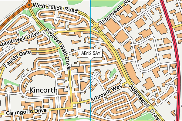 AB12 5AY map - OS VectorMap District (Ordnance Survey) AB12 5AY map - OS VectorMap District (Ordnance Survey)