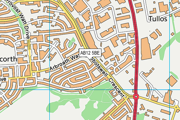 AB12 5BE map - OS VectorMap District (Ordnance Survey) AB12 5BE map - OS VectorMap District (Ordnance Survey)