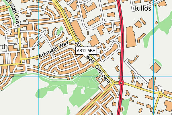 AB12 5BH map - OS VectorMap District (Ordnance Survey) AB12 5BH map - OS VectorMap District (Ordnance Survey)