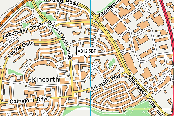 AB12 5BP map - OS VectorMap District (Ordnance Survey) AB12 5BP map - OS VectorMap District (Ordnance Survey)