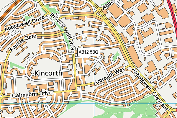 AB12 5BQ map - OS VectorMap District (Ordnance Survey) AB12 5BQ map - OS VectorMap District (Ordnance Survey)