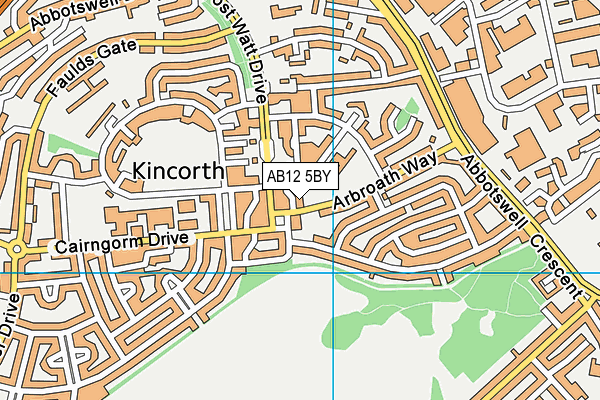 AB12 5BY map - OS VectorMap District (Ordnance Survey) AB12 5BY map - OS VectorMap District (Ordnance Survey)