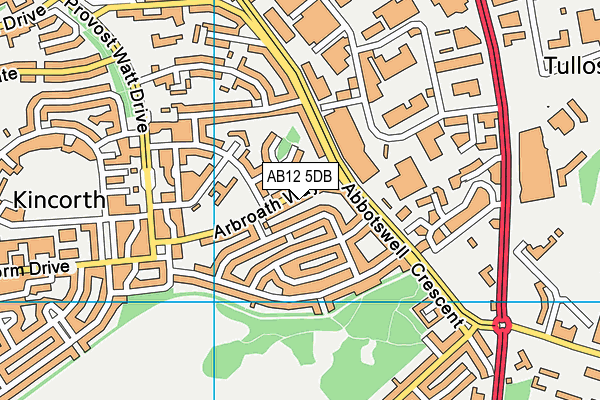 AB12 5DB map - OS VectorMap District (Ordnance Survey) AB12 5DB map - OS VectorMap District (Ordnance Survey)