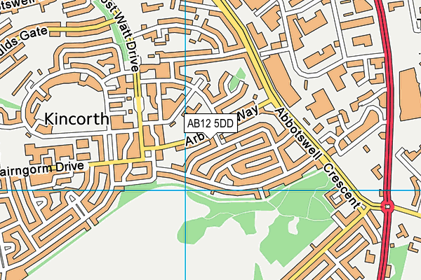 AB12 5DD map - OS VectorMap District (Ordnance Survey) AB12 5DD map - OS VectorMap District (Ordnance Survey)