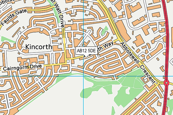 AB12 5DE map - OS VectorMap District (Ordnance Survey) AB12 5DE map - OS VectorMap District (Ordnance Survey)