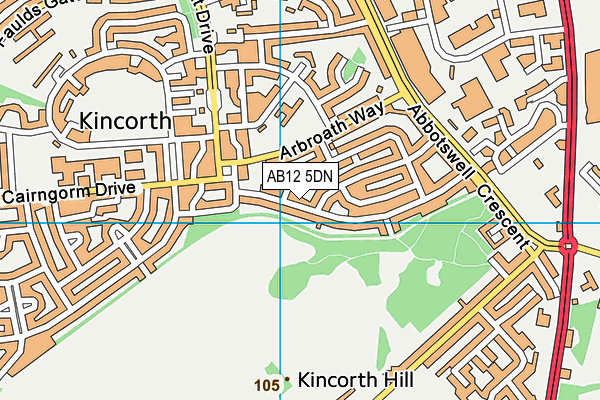 AB12 5DN map - OS VectorMap District (Ordnance Survey) AB12 5DN map - OS VectorMap District (Ordnance Survey)