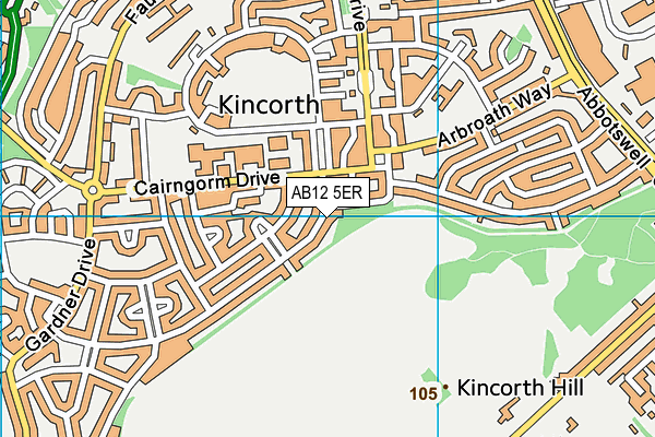 AB12 5ER map - OS VectorMap District (Ordnance Survey) AB12 5ER map - OS VectorMap District (Ordnance Survey)