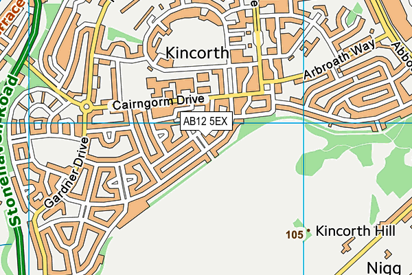 AB12 5EX map - OS VectorMap District (Ordnance Survey) AB12 5EX map - OS VectorMap District (Ordnance Survey)