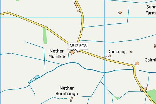 AB12 5GS map - OS VectorMap District (Ordnance Survey)