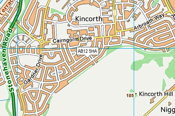AB12 5HA map - OS VectorMap District (Ordnance Survey) AB12 5HA map - OS VectorMap District (Ordnance Survey)