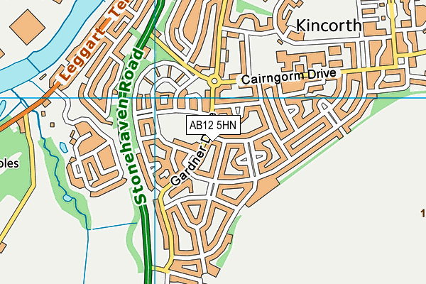 AB12 5HN map - OS VectorMap District (Ordnance Survey) AB12 5HN map - OS VectorMap District (Ordnance Survey)