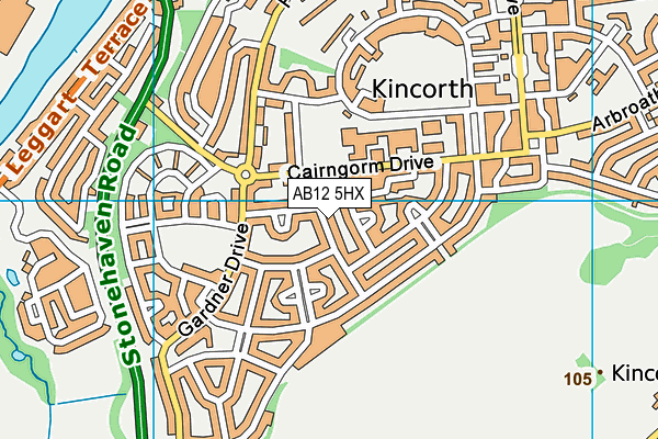 AB12 5HX map - OS VectorMap District (Ordnance Survey) AB12 5HX map - OS VectorMap District (Ordnance Survey)
