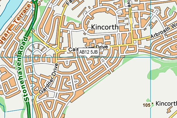 AB12 5JB map - OS VectorMap District (Ordnance Survey) AB12 5JB map - OS VectorMap District (Ordnance Survey)