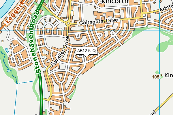 AB12 5JQ map - OS VectorMap District (Ordnance Survey) AB12 5JQ map - OS VectorMap District (Ordnance Survey)
