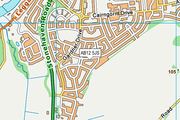 AB12 5JS map - OS VectorMap District (Ordnance Survey) AB12 5JS map - OS VectorMap District (Ordnance Survey)