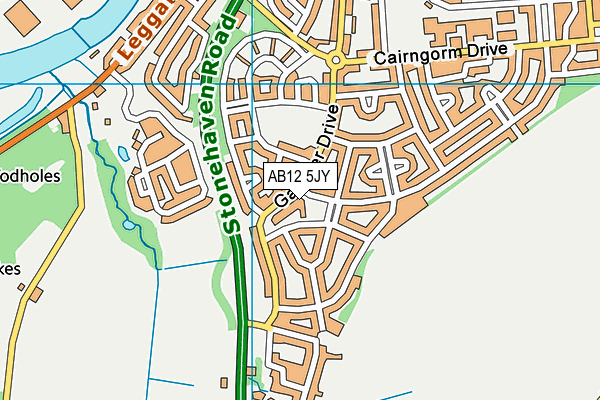 AB12 5JY map - OS VectorMap District (Ordnance Survey) AB12 5JY map - OS VectorMap District (Ordnance Survey)