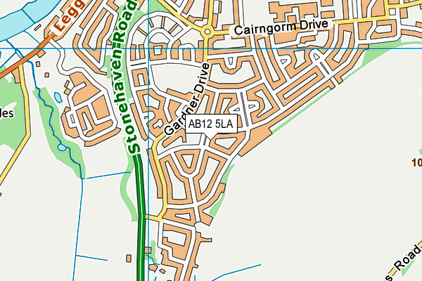 AB12 5LA map - OS VectorMap District (Ordnance Survey) AB12 5LA map - OS VectorMap District (Ordnance Survey)