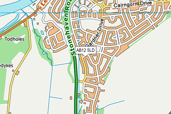 AB12 5LD map - OS VectorMap District (Ordnance Survey) AB12 5LD map - OS VectorMap District (Ordnance Survey)