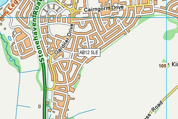 AB12 5LE map - OS VectorMap District (Ordnance Survey) AB12 5LE map - OS VectorMap District (Ordnance Survey)
