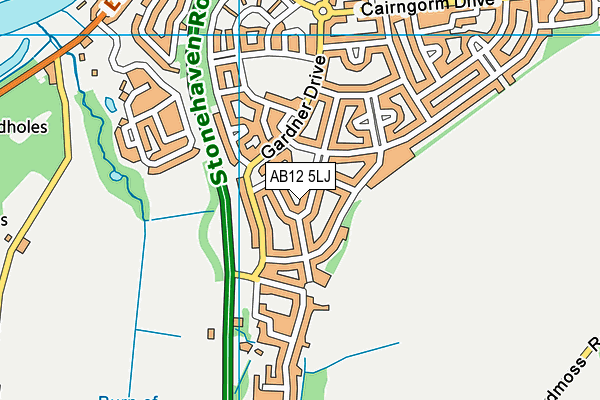 AB12 5LJ map - OS VectorMap District (Ordnance Survey) AB12 5LJ map - OS VectorMap District (Ordnance Survey)