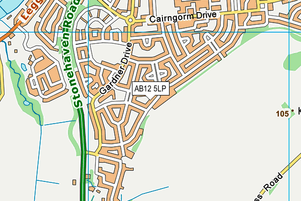 AB12 5LP map - OS VectorMap District (Ordnance Survey) AB12 5LP map - OS VectorMap District (Ordnance Survey)