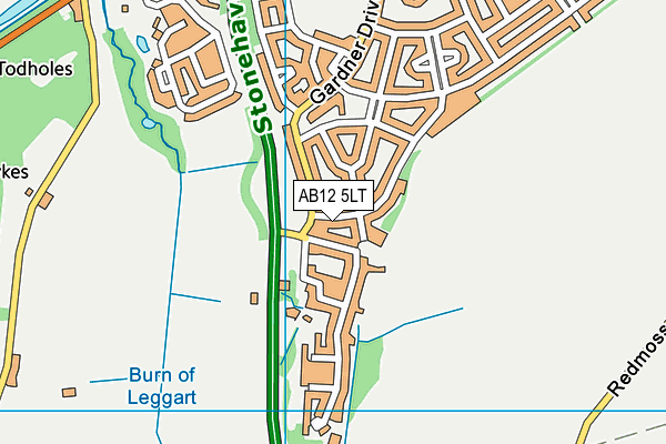 AB12 5LT map - OS VectorMap District (Ordnance Survey) AB12 5LT map - OS VectorMap District (Ordnance Survey)