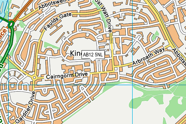 AB12 5NL map - OS VectorMap District (Ordnance Survey) AB12 5NL map - OS VectorMap District (Ordnance Survey)