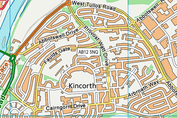 AB12 5NQ map - OS VectorMap District (Ordnance Survey) AB12 5NQ map - OS VectorMap District (Ordnance Survey)