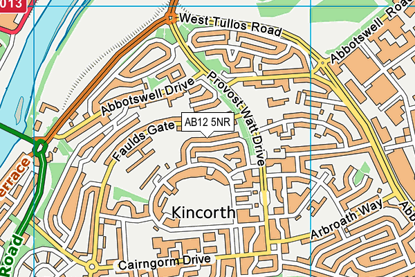 AB12 5NR map - OS VectorMap District (Ordnance Survey) AB12 5NR map - OS VectorMap District (Ordnance Survey)