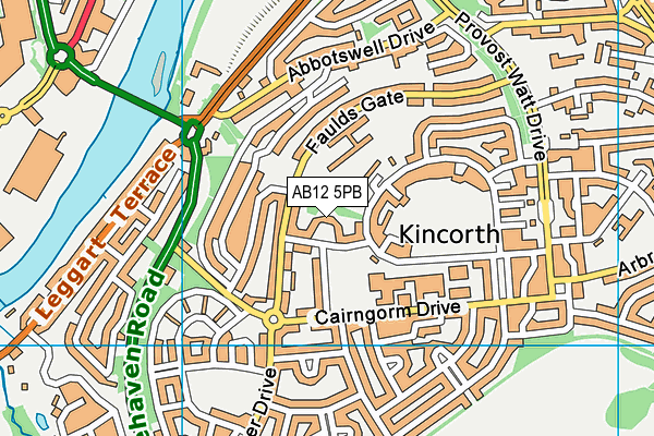 AB12 5PB map - OS VectorMap District (Ordnance Survey) AB12 5PB map - OS VectorMap District (Ordnance Survey)