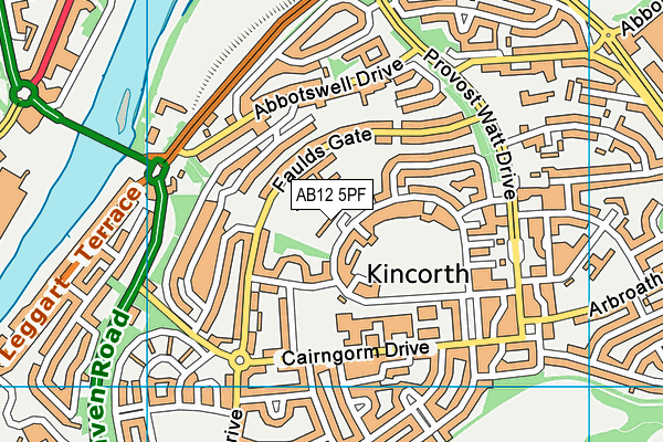 AB12 5PF map - OS VectorMap District (Ordnance Survey) AB12 5PF map - OS VectorMap District (Ordnance Survey)