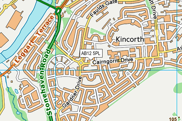 AB12 5PL map - OS VectorMap District (Ordnance Survey) AB12 5PL map - OS VectorMap District (Ordnance Survey)