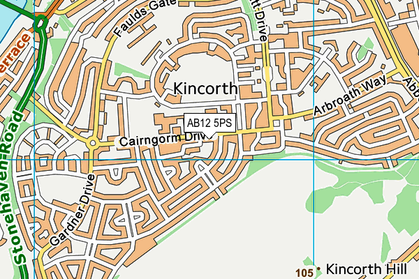 AB12 5PS map - OS VectorMap District (Ordnance Survey) AB12 5PS map - OS VectorMap District (Ordnance Survey)