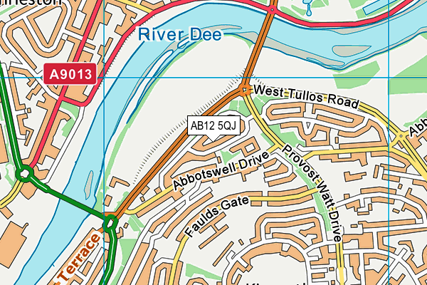 AB12 5QJ map - OS VectorMap District (Ordnance Survey) AB12 5QJ map - OS VectorMap District (Ordnance Survey)