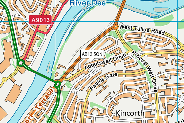 AB12 5QN map - OS VectorMap District (Ordnance Survey) AB12 5QN map - OS VectorMap District (Ordnance Survey)
