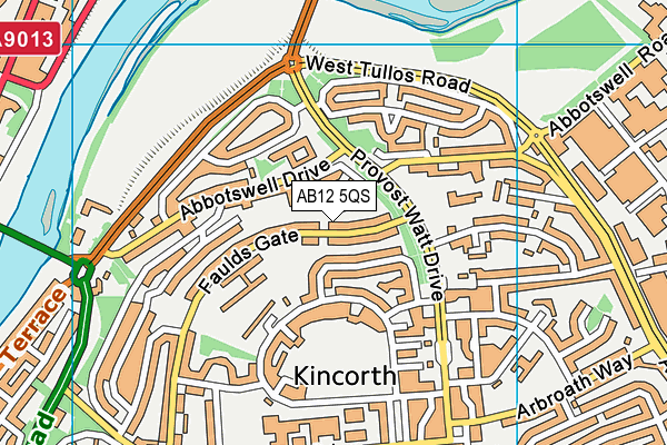 AB12 5QS map - OS VectorMap District (Ordnance Survey) AB12 5QS map - OS VectorMap District (Ordnance Survey)
