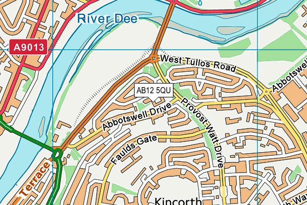 AB12 5QU map - OS VectorMap District (Ordnance Survey) AB12 5QU map - OS VectorMap District (Ordnance Survey)