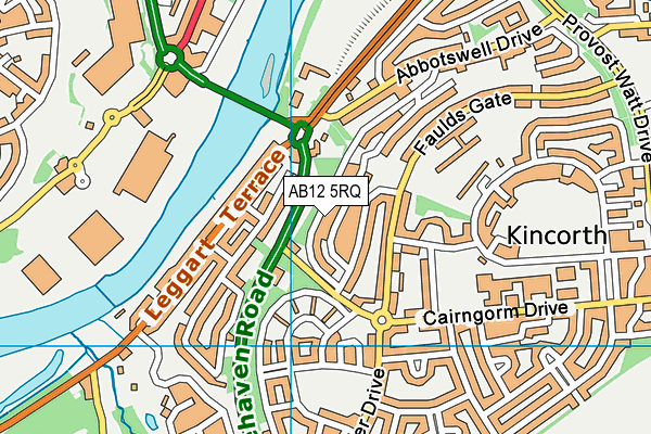 AB12 5RQ map - OS VectorMap District (Ordnance Survey) AB12 5RQ map - OS VectorMap District (Ordnance Survey)