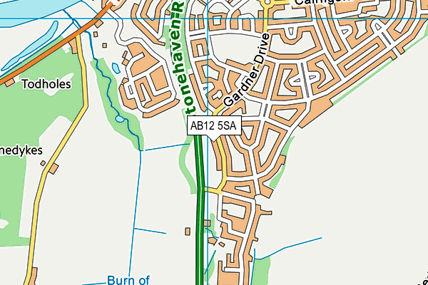 AB12 5SA map - OS VectorMap District (Ordnance Survey) AB12 5SA map - OS VectorMap District (Ordnance Survey)